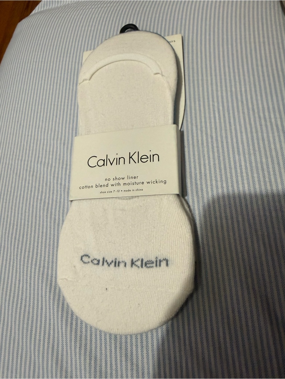 Calvin Klein White No-Show Liner Socks - Low Profile Pack